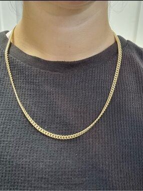 Jewlpire Gold Men’s Curb Chain Necklace